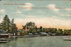 Beacon Park Boat Landing Webster, MA Postcard Postcard