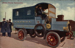 Police Patrol Automobile Cars Postcard Postcard