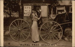 Rural Free Delivery Couples Postcard Postcard