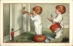 Wake Up! It's Christmas Children Postcard Postcard