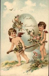 Easter Greetings Postcard