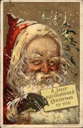 A Jolly Old Fashioned Christmas to You Santa Claus Postcard Postcard