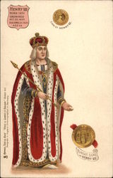 Henry VII - Born 1455. Crowned Oct 30, 1485. Died April 21, 1509 Postcard