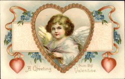 A Greeting from my Valentine Cupid Postcard Postcard