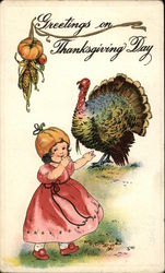 Greetings on Thanksgiving Day Postcard