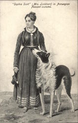 Sophia Scott (Mrs. Lockhart) in Norwegian Peasant costume Women Postcard Postcard