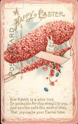 A Happy Easter With Bunnies Postcard Postcard