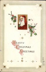 Hearty Christmas Greetings Postcard