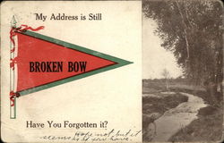 My Address is Still Broken Bow. Have You Forgotten It? Nebraska Postcard Postcard