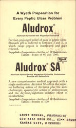 Aludrox for Peptic Ulcers Advertising Postcard Postcard