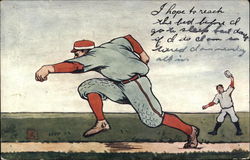 Two Baseball Players Postcard