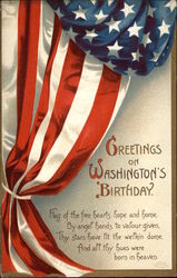 Greetings on Washington's Birthday President's Day Postcard Postcard