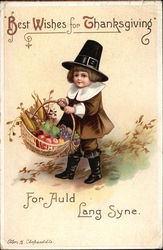 Best Wishes for Thanksgiving Postcard