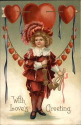 With Love's Greeting Children Postcard Postcard