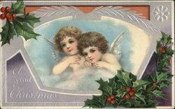 A Glad Christmas Angels Postcard Postcard