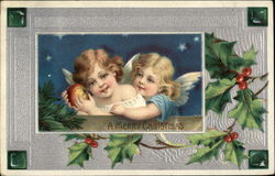 A Merry Christmas Angels Postcard Postcard