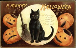 A Merry Halloween Postcard