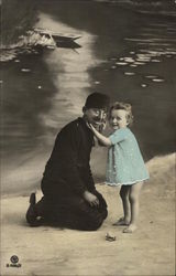 Girl with Beached Sailor Postcard