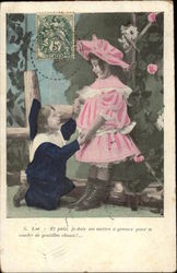 French Children Postcard