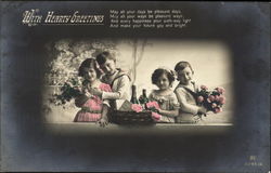 With Hearty Greetings Postcard