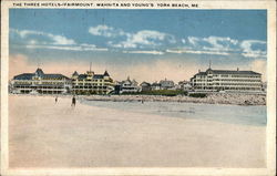 The Three Hotels - Fairmount Wahnita and Young's Postcard