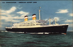 S.S. Constitution - American Export Lines Postcard