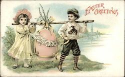 Easter Greetings Postcard