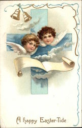 A Happy Easter-Tide With Angels Postcard Postcard