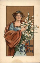 A Joyous Easter Flowers Postcard Postcard