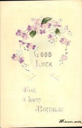 Good Luck for a Happy Birthday Postcard