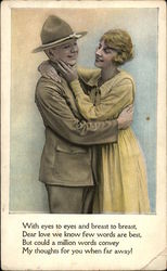 Man & Woman - My thoughts for you when far away Postcard