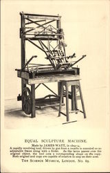 Equal Sculpture Machine. Made by James Watt, in 1809-14 Postcard Postcard