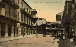 A Street View in the City of Panama Republic of Panama Postcard Postcard