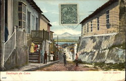 Street Scene Santiago de Cuba, Cuba Postcard Postcard