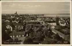 Utsikt från Rödtornet Vadstena, Sweden Postcard Postcard