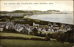 Old Colwyn and Colwyn Bay from Penmaen Head Wales Postcard Postcard