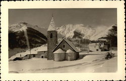 Winter Scene - French Alps France Postcard Postcard