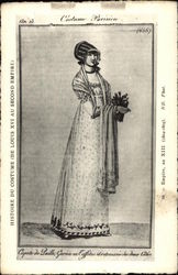 Parisian Costume - King Louis the 16th Women Postcard Postcard