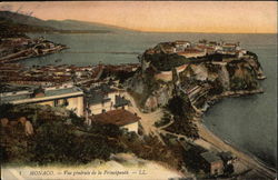 General View of the Principality Monaco Postcard Postcard