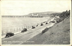 Pier and Promenade Colwyn Bay, Wales Postcard Postcard