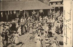 Town Market on a Saturday Morning Roseau, Dominica Caribbean Islands Postcard Postcard