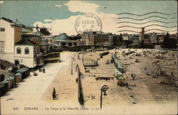 La Plage et Nouvelle Digue Dinard, France Postcard Postcard