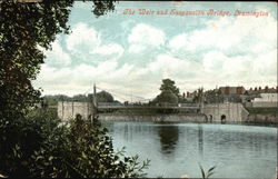 The Weir and Suspension Bridge Postcard