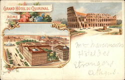 Grand Hotel du Quirinal Rome, Italy Postcard Postcard