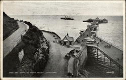 Pier and Paths to Happy Valley Llandudno, Wales Postcard Postcard