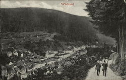 Aerial View of Town Postcard