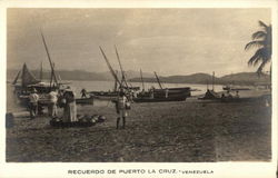 Boats on the Beach Puerto la Cruz, Venezuela South America Postcard Postcard