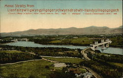 View of the Menai Straits Wales Postcard Postcard