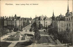 Kaiser Ludwig-Platz mit Denkmal Munich, Germany Postcard Postcard