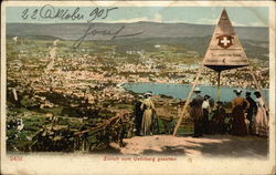 Zurich vom Uetliberg gesehen Switzerland Postcard Postcard